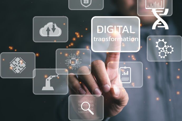 Nos logiciels s'intègrent pleinement dans la transformation digitale de nos clients. Nos logiciels s'intègrent pleinement dans la transformation digitale de nos clients.
